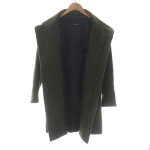 1PIU1UGUALE3 ラップコート WRAP NECK HOOD PESCA LAMB MELTON ミドル ジップアップ フード 裏地ペイズリー柄