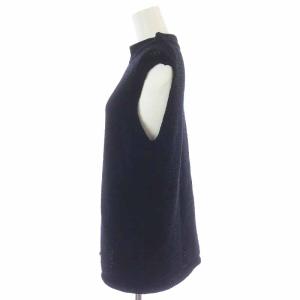 Theory 22SS ARTES MOCK NECK TP サマーニット ノースリーブ ハイネック S 黒 ブラック