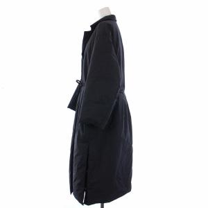 Drawer ノーステッチベルトダウンコート アウター ロング 38 M ブラック 6525-299-0741