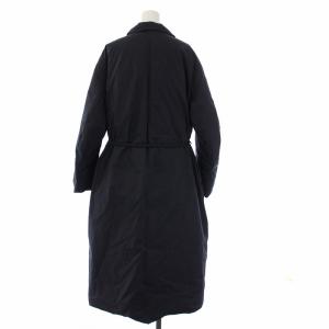 Drawer ノーステッチベルトダウンコート アウター ロング 38 M ブラック 6525-299-0741