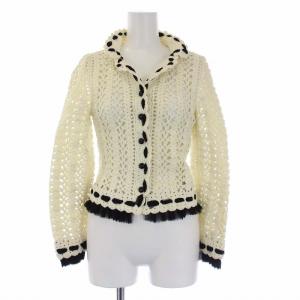 P25421W03498 05P ココボタン ニットカーディガン 36 オフホワイト