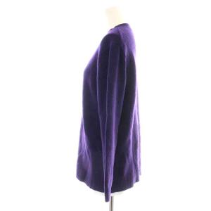 Theory CASHMERE SOLID CREW ニット セーター 長袖 クルーネック カシミヤ S 紫 パープル