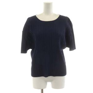 イッセイミヤケ カットソー 半袖 4 XL 紫 パープル