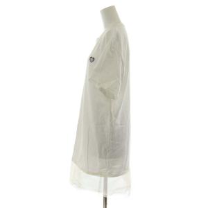 UNDERCOVER スーアンダーカバー SueUNDERCOVER カットソー 半袖 チュニック 裾チュール M 白 ホワイト