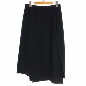 Helmut Lang SEAMD SKT スカート フレア アシンメトリー M ブラック