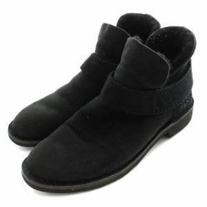 UGG australia マッケイ Mckay アンクルブーツ ミニ丈ブーツ シープスキン 裏ボア ローヒール US8 25cm 黒 ブラック 1012358