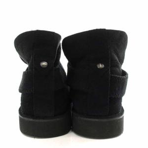 UGG australia マッケイ Mckay アンクルブーツ ミニ丈ブーツ シープスキン 裏ボア ローヒール US8 25cm 黒 ブラック 1012358