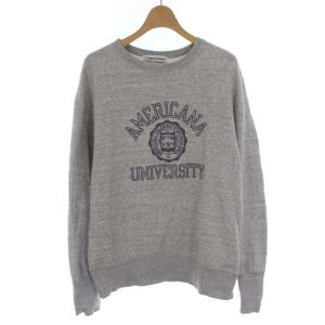 AMERICANA L'Appartement別注 22AW College C/N Sweat スウェット トレーナー ロゴ プリント M ライトグレー
