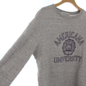 AMERICANA L'Appartement別注 22AW College C/N Sweat スウェット トレーナー ロゴ プリント M ライトグレー