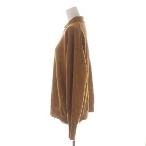 Shinzone 22AW タムタムポロ TAMTAM POLO ニット セーター 長袖 キッドモヘヤ ウール混 絹混 シルク混 FO 茶色