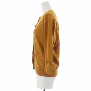 MHL. カーディガン ニット 七分袖 麻 リネン混 2 M 黄 イエロー