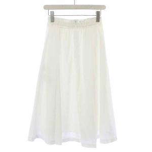 ANAYI フレアスカート ミモレ ロング タック 36 S 白 ホワイト