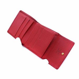 LOUIS VUITTON ポルトモネ・ビエ・カルトクレディ エピ 二つ折り財布 Wホック カスティリアンレッド M63487