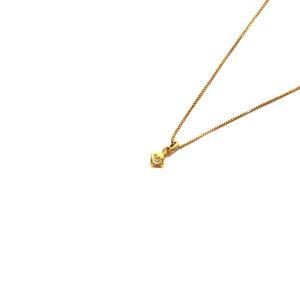 agete ネックレス ペンダント ダイヤモンド 0.05ct K18 イエローゴールド