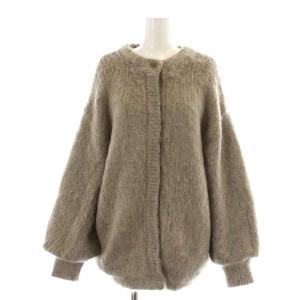 22AW 2WAY MOHAIR SHAGGY KNIT カーディガン ニット シャギー クルーネック 長袖 バルーンスリーブ