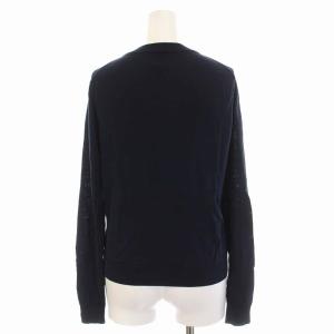 PAUL SMITH 17SS カーディガン ニット クルーネック シルク コットン 長袖 M 紺 ネイビー