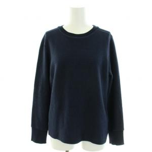 20AW カットソー ロンT クルーネック 長袖 ワッフル カシミヤ混 01 S 紺 ネイビー