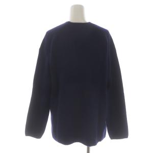 DRESSTERIOR ウールカシミヤVネックニット セーター プルオーバー 長袖 38 M 紺 ネイビー 085-15112