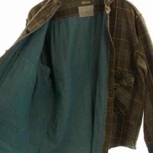 KAPITAL ネルシャツ チェック コットン 長袖 4 XL カーキ