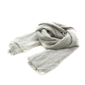 Faliero Sarti ストール フリンジ モダール カシミヤ混 グレー