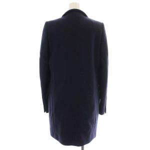 STELLA McCARTNEY 13年製 チェスターコート ミドル丈 ウール カシミヤ混 36 5号 XS 紺 ネイビー