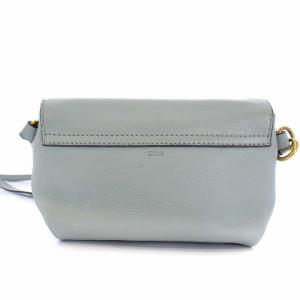 Chloe マーシー ショルダーバッグ ポシェット レザー ライトブルー