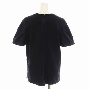 Aquascutum ソリッドスリーブカットソー 半袖 コットン 10 M 紺 ネイビー