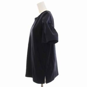 Aquascutum ソリッドスリーブカットソー 半袖 コットン 10 M 紺 ネイビー