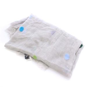 Faliero Sarti ストール ショール 大判 ドット シルク混 シアー イタリア製 グレー