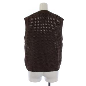Theory タグ付き 23SS POLISHEDTWIST CREWNKVEST ニット セーター ノースリーブ メッシュ かぎ編み クルーネック