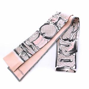 バンドートランク ローズプードル スカーフ 総柄 絹 シルク100％ ピンク M73965