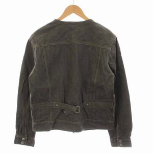 Levi's LJJ04-0004 ノーカラーデニムジャケット ジップアップ L グレー
