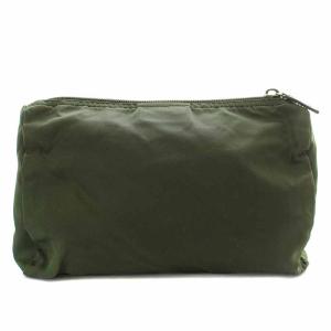 PRADA マルチポーチ ナイロン 三角ロゴプレート カーキ