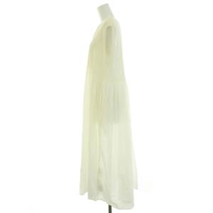 IENA maizon ワンピース ロング ノースリーブ 前開き スキッパー 36 S 白 ホワイト