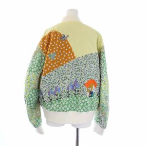 MUVEIL 23SS パッチワークブルゾン ジャケット アウター 花柄 38 グリーン MA224FJK002
