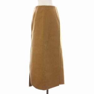 ADORE 17AW ラップ スカート アシンメトリー ロング ミモレ丈 ウール混 38 M ベージュ