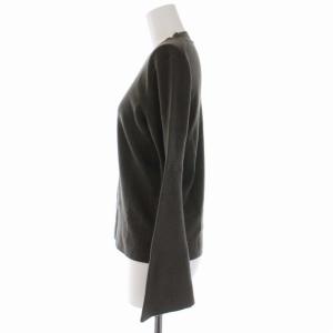 ADORE ニット セーター 長袖 クルーネック ベルスリーブ ウール ナイロン 38 M カーキ 531-6270013