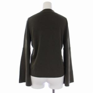 ADORE ニット セーター 長袖 クルーネック ベルスリーブ ウール ナイロン 38 M カーキ 531-6270013