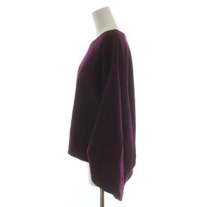 ADORE 19AW シャツ ブラウス 7分袖 Vネック ウール 38 M 紫 パープル 531-9260024