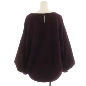 ADORE 19AW シャツ ブラウス 7分袖 Vネック ウール 38 M 紫 パープル 531-9260024