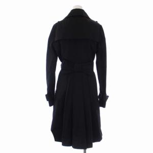 kate spade new york トレンチコート ロング ベルト付き 裏地総柄 バックリボン XS 黒 ブラック