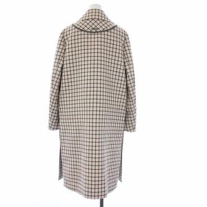 FENDI CHECKED DOUBLE-BREASTED COAT XS ピンク