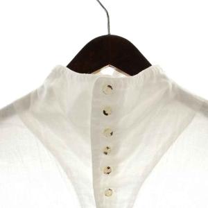 KAPITAL シャツ カジュアルシャツ 長袖 スタンドカラー ガーゼ S 白 ホワイト