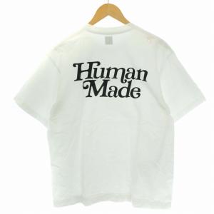HUMAN MADE ガールズドントクライ ロゴTシャツ カットソー 半袖 クルーネック L 白 ホワイト