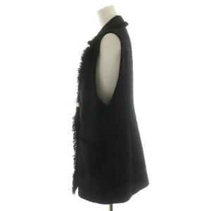ANAYI 22AW ベスト ジレ ツイード パールボタン 36 S ブラック