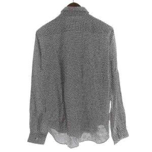 COMME des GARCONS HOMME カジュアルシャツ チェック 切替 長袖 S 黒 ブラック 白 ホワイト