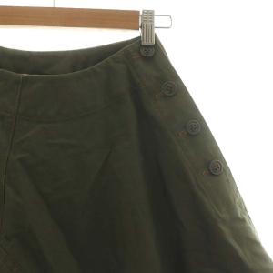 COMME des GARCONS AD2009 フレアスカート ミモレ ロング コットン XS カーキ