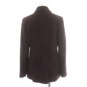 PAULE KA ウールジャケット カシミヤ混 ステンカラー ハーフ コート 38 M ボルドー