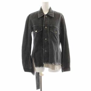 デニムジャケット カットオフ アシンメトリー 2 M グレー