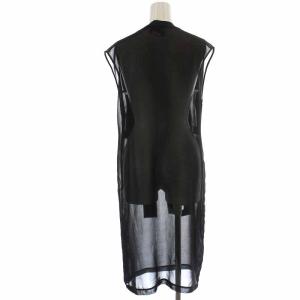 3.1 phillip lim ワンピース ひざ丈 シアー シースルー ノースリーブ 黒 ブラック
